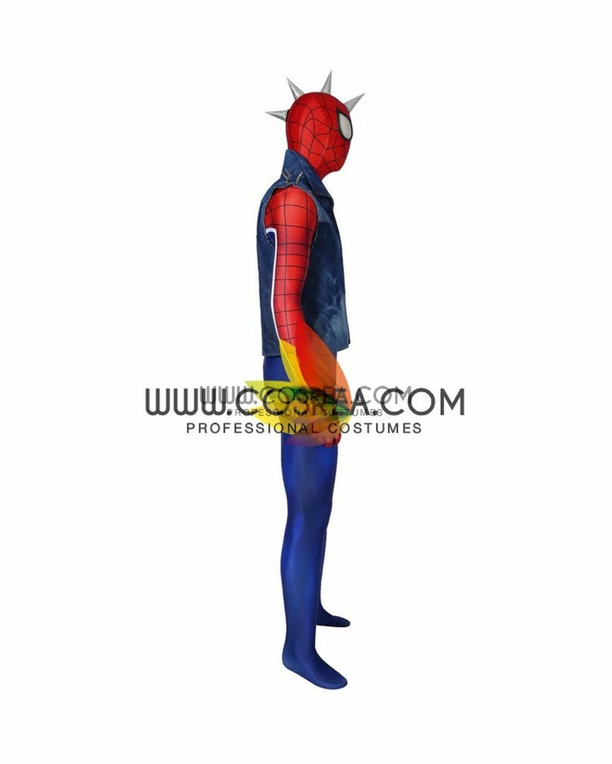 Cosrea Marvel Universe Spiderman PS4 Game Punk Suit Digital Printed Cosplay Costume