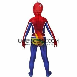 Cosrea Spiderman PS4 Game Punk Suit Kids Size Digital Printed Cosplay Costume Marvel Universe