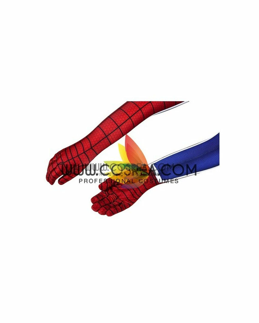 Cosrea Spiderman PS4 Game Punk Suit Kids Size Digital Printed Cosplay Costume Marvel Universe