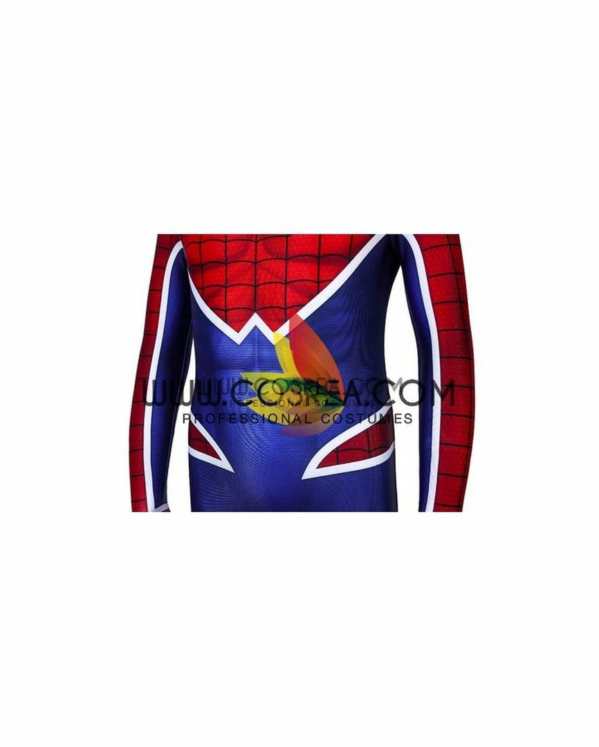 Cosrea Spiderman PS4 Game Punk Suit Kids Size Digital Printed Cosplay Costume Marvel Universe