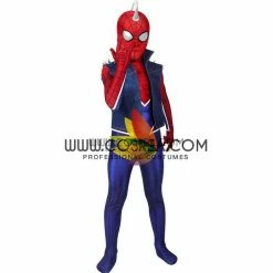 Cosrea Spiderman PS4 Game Punk Suit Kids Size Digital Printed Cosplay Costume Marvel Universe