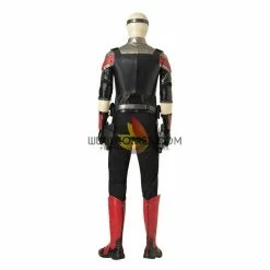 Cosrea The Falcon And Winter Soldier TV Series Black And Red Full PU Leather Version Cosplay Costume Marvel Universe