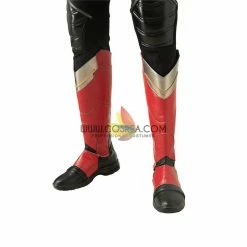 Cosrea The Falcon And Winter Soldier TV Series Black And Red Full PU Leather Version Cosplay Costume Marvel Universe