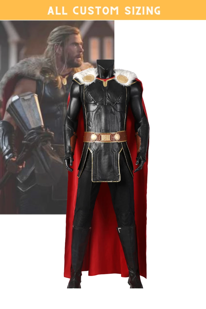 Cosrea Thor Love And Thunder Faux Fur Cape Version Cosplay Costume