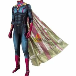 Cosrea Marvel Universe Vision Infinity War Digital Printed Cosplay Costume