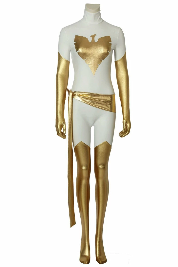 Cosrea Phoenix X-Men Pearl White Spandex Cosplay Costume