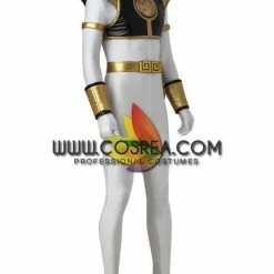 Cosrea TV & Movies Power Rangers Kyoryu Sentai White Ranger Cosplay Costume
