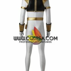 Cosrea TV & Movies Power Rangers Kyoryu Sentai White Ranger Cosplay Costume