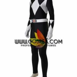 Cosrea Mighty Morphin Power Rangers Black Ranger Cosplay Costume