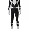Cosrea Mighty Morphin Power Rangers Black Ranger Cosplay Costume