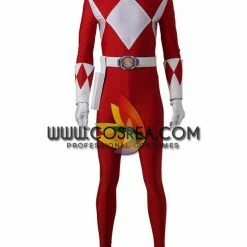 Cosrea Mighty Morphin Power Rangers Red Ranger Cosplay Costume TV & Movies