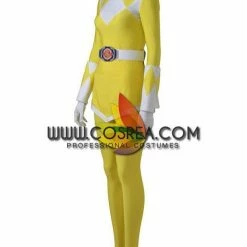 Cosrea Mighty Morphin Power Rangers Yellow Ranger Cosplay Costume