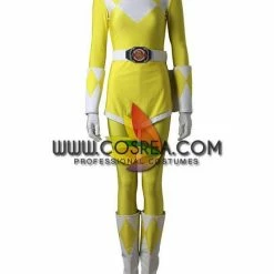 Cosrea Mighty Morphin Power Rangers Yellow Ranger Cosplay Costume