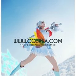 Cosrea RWBY White Weiss Season 1 Cosplay Costume Anime Costumes