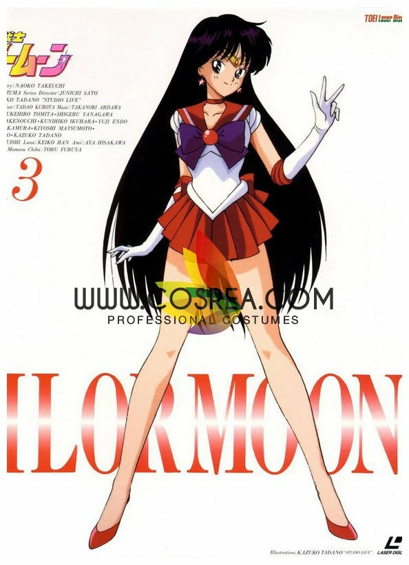 Cosrea Anime Costumes Sailormoon Sailor Mars Rei Hino Cosplay Costume
