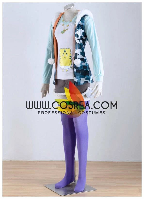 Cosrea Anime Costumes Super Sonico Tiger Hoodie Cosplay Costume