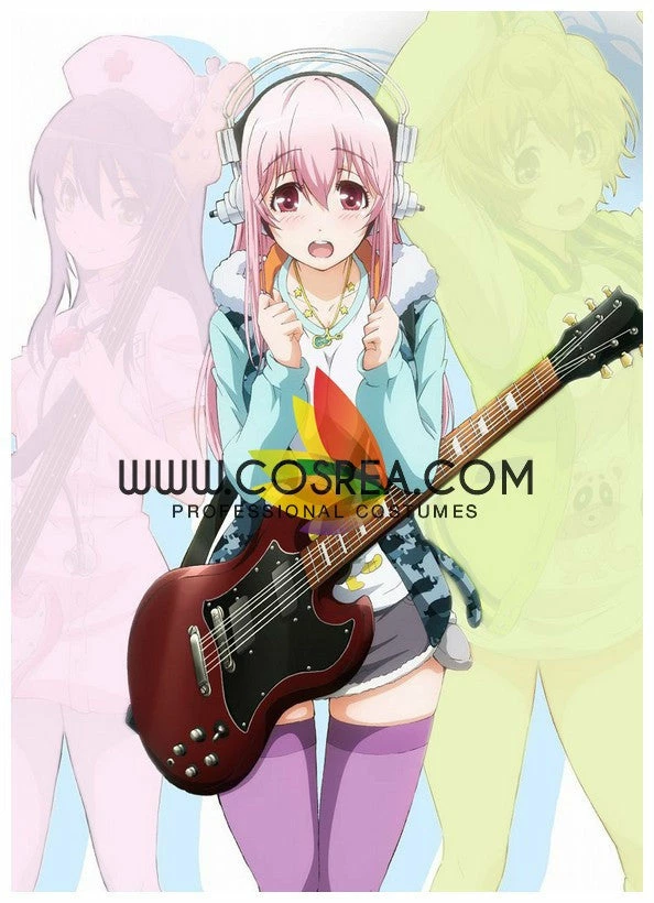 Cosrea Anime Costumes Super Sonico Tiger Hoodie Cosplay Costume