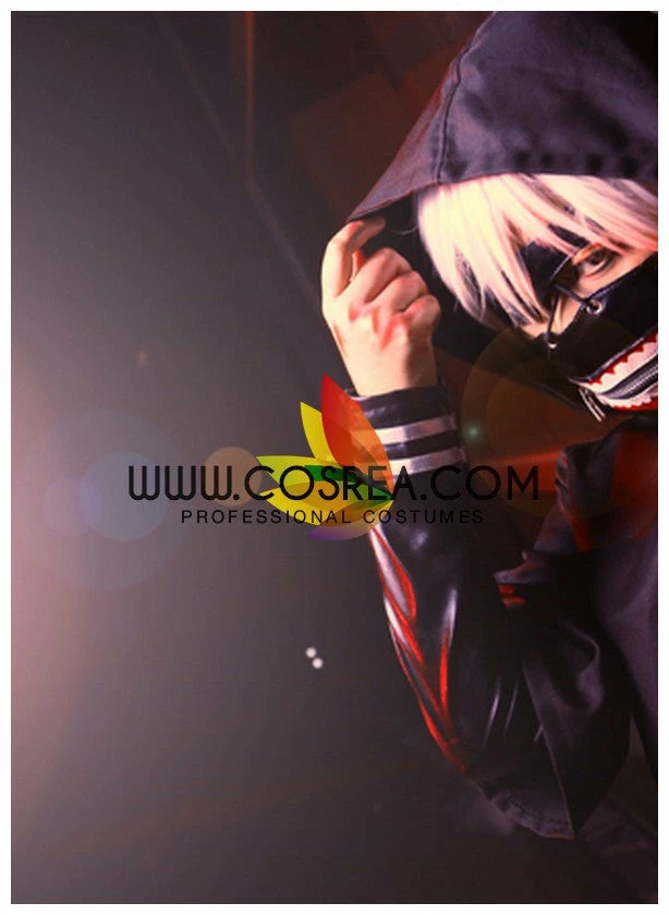Cosrea Anime Costumes Tokyo Ghoul Ken Kaneki PU Leather Battle Cosplay Costume