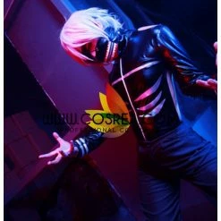 Cosrea Anime Costumes Tokyo Ghoul Ken Kaneki PU Leather Battle Cosplay Costume