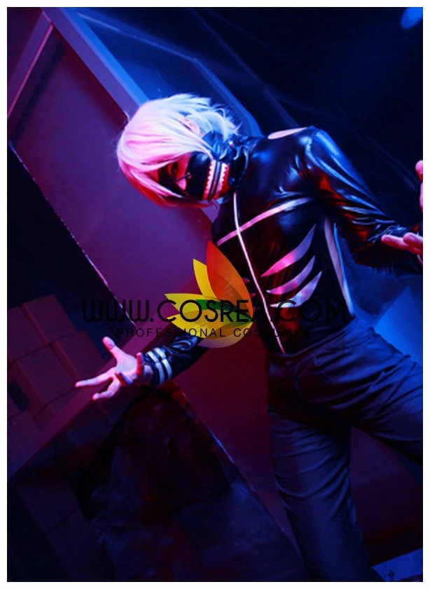 Cosrea Anime Costumes Tokyo Ghoul Ken Kaneki PU Leather Battle Cosplay Costume