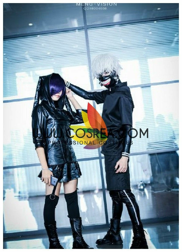 Cosrea Anime Costumes Tokyo Ghoul Ken Kaneki PU Leather Complete Cosplay Costume