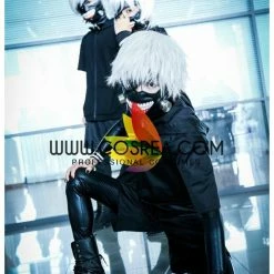 Cosrea Anime Costumes Tokyo Ghoul Ken Kaneki PU Leather Complete Cosplay Costume