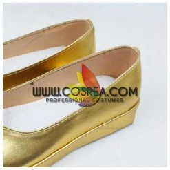 Cosrea Disney Aladdin Jasmine Gold Cosplay Shoes