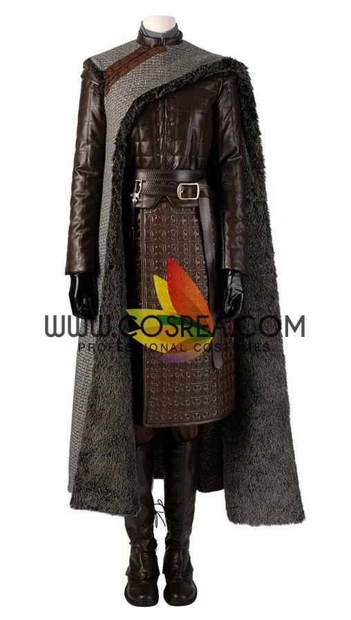 Cosrea Arya Stark Season 8 Game Of Thrones Dark PU Leather Version Cosplay Costume