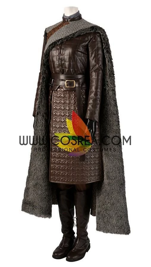 Cosrea Arya Stark Season 8 Game Of Thrones Dark PU Leather Version Cosplay Costume