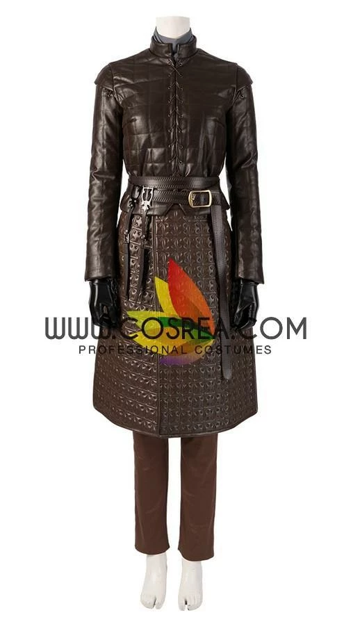 Cosrea Arya Stark Season 8 Game Of Thrones Dark PU Leather Version Cosplay Costume