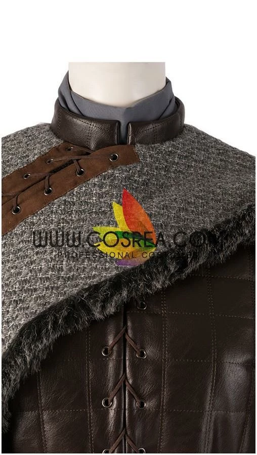 Cosrea Arya Stark Season 8 Game Of Thrones Dark PU Leather Version Cosplay Costume
