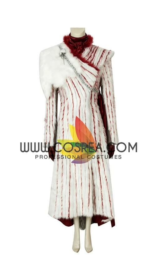 Cosrea TV & Movies Daenerys Season 8 Faux Fur Cosplay Costume