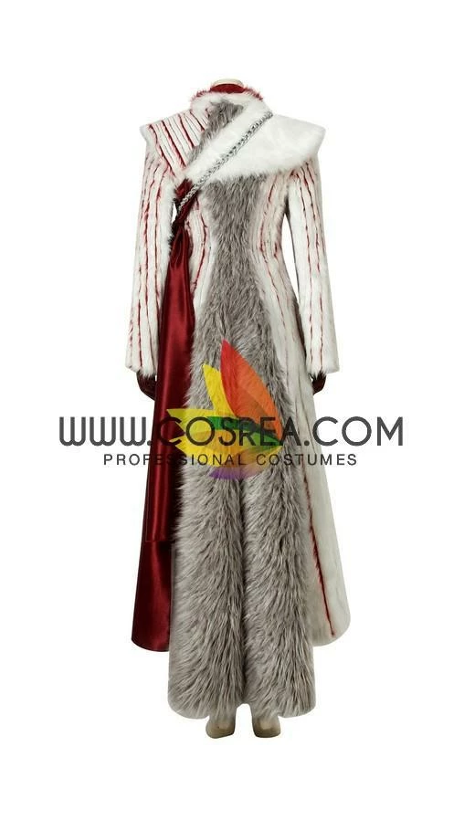 Cosrea TV & Movies Daenerys Season 8 Faux Fur Cosplay Costume