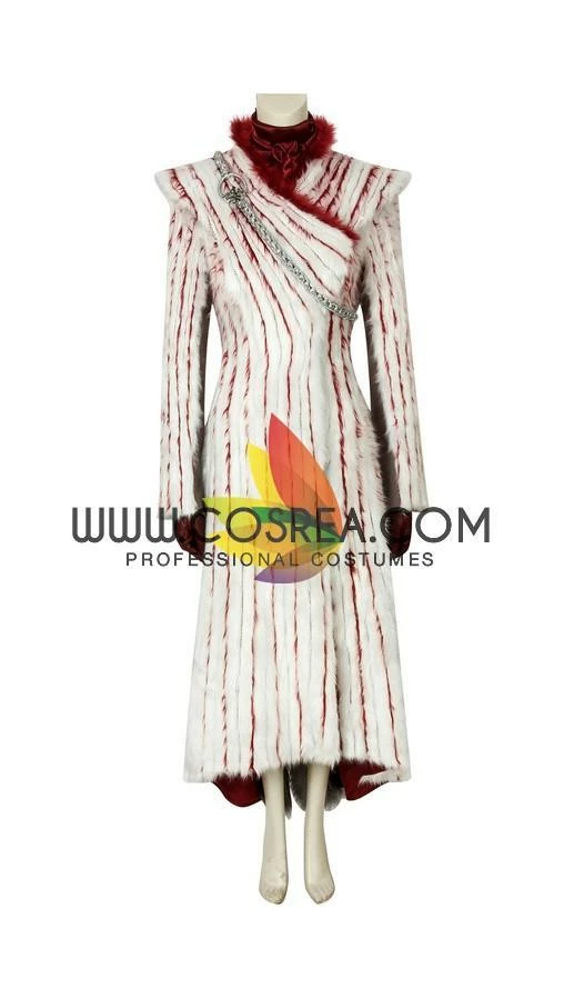 Cosrea TV & Movies Daenerys Season 8 Faux Fur Cosplay Costume