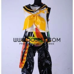 Cosrea Vocaloid Rin PU Leather Cosplay Costume