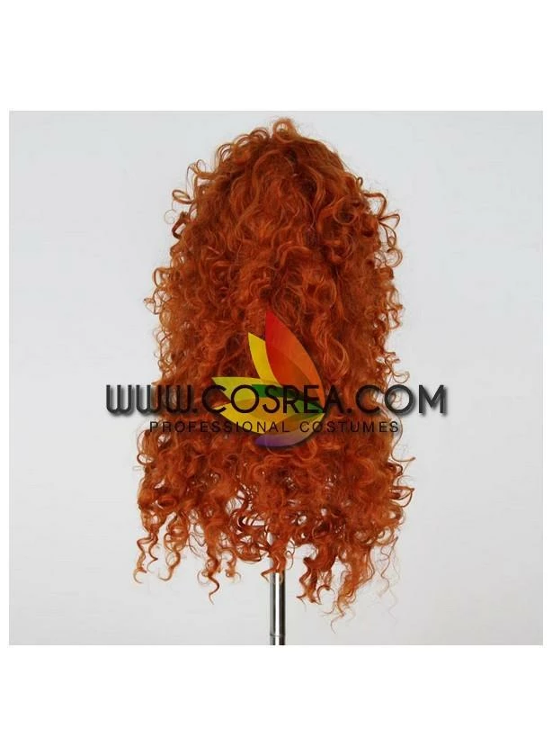 Cosrea Brave Merida Bronze Orange Curl Cosplay Wig Cosplay Wigs