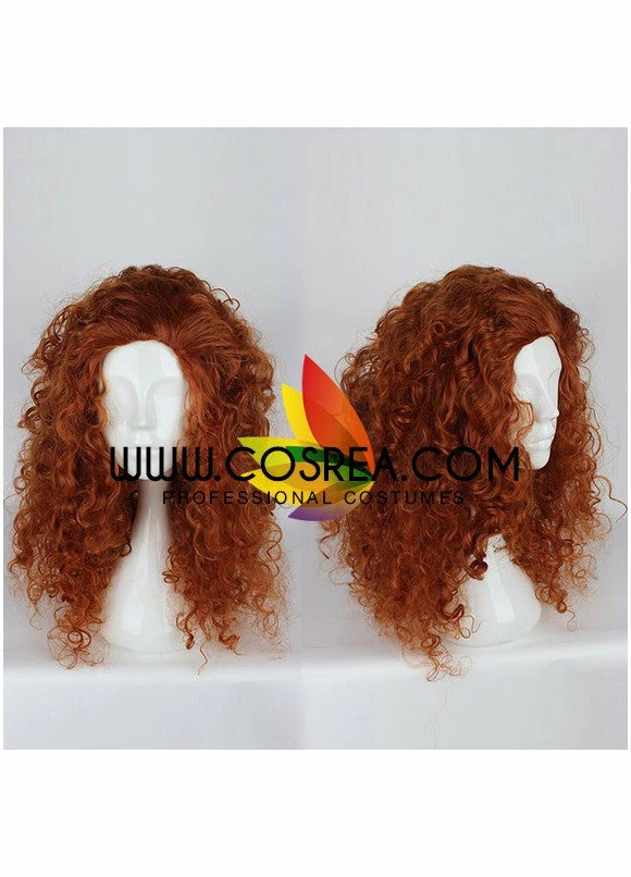 Cosrea Brave Merida Dark Curl Cosplay Wig