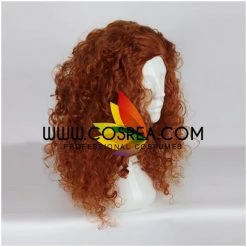 Cosrea Brave Merida Dark Curl Cosplay Wig