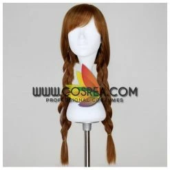 Cosrea Frozen Anna Natural Brown With Highlight Braided Cosplay Wig Cosplay Wigs