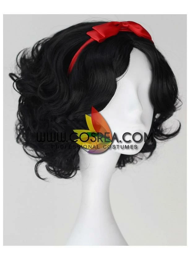 Cosrea Cosplay Wigs Snow White Natural Black Cosplay Wig