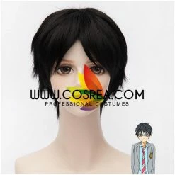 Cosrea Cosplay Wigs Your Lie In April Kosei Arima Pure Black Cosplay Wig